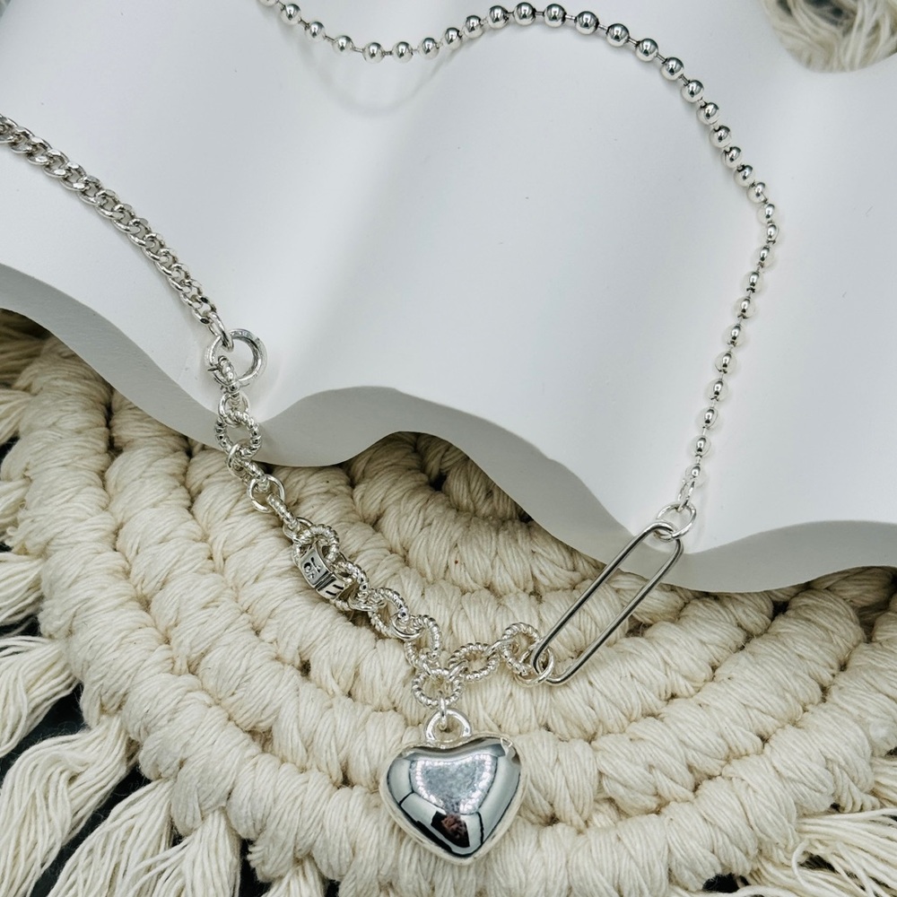 925 Heart-Shaped Sterling Necklace